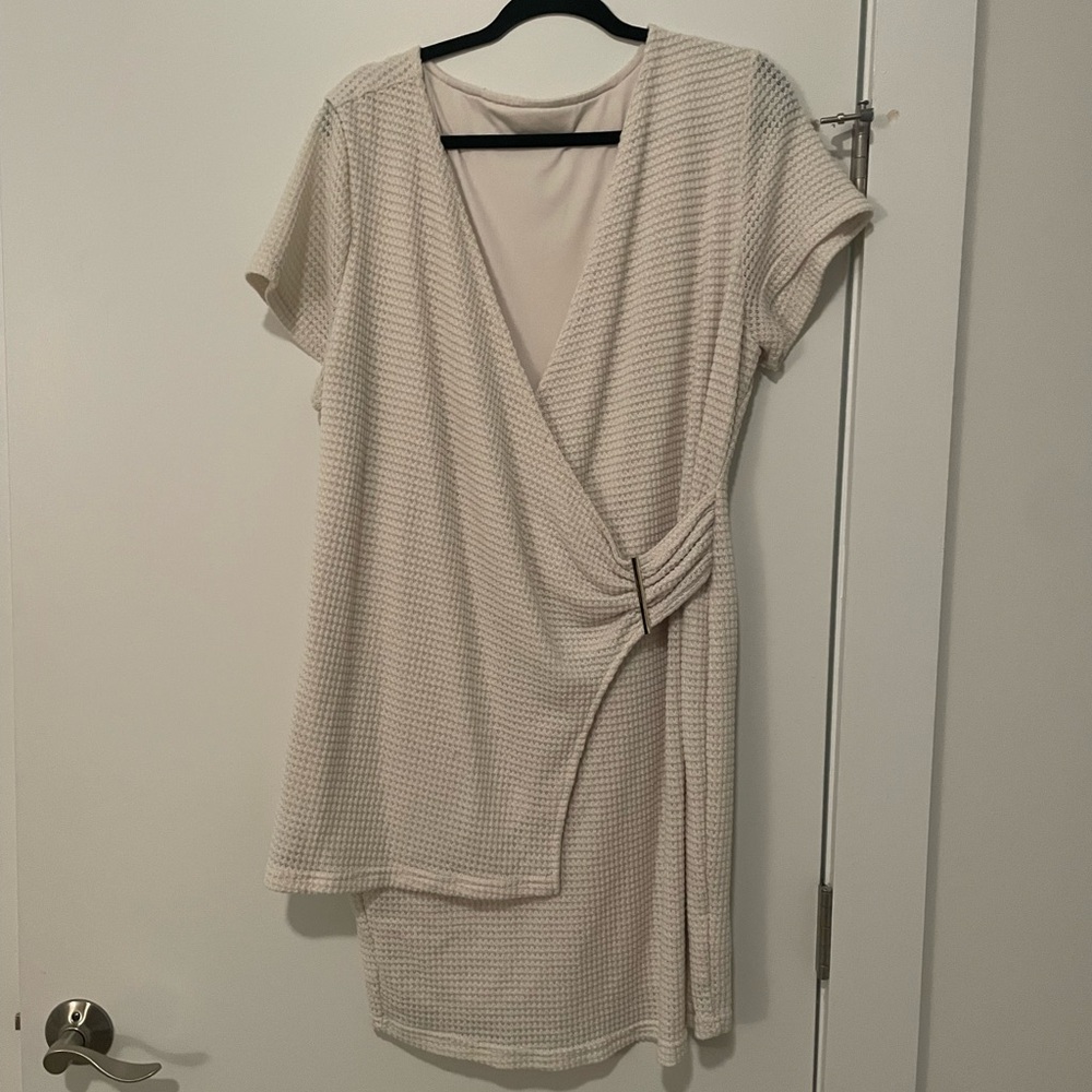 Tan Cross Front Dress